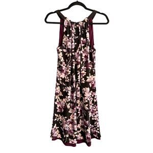 White House Black Market Sleeveless Purple Reversable Dress Size 10